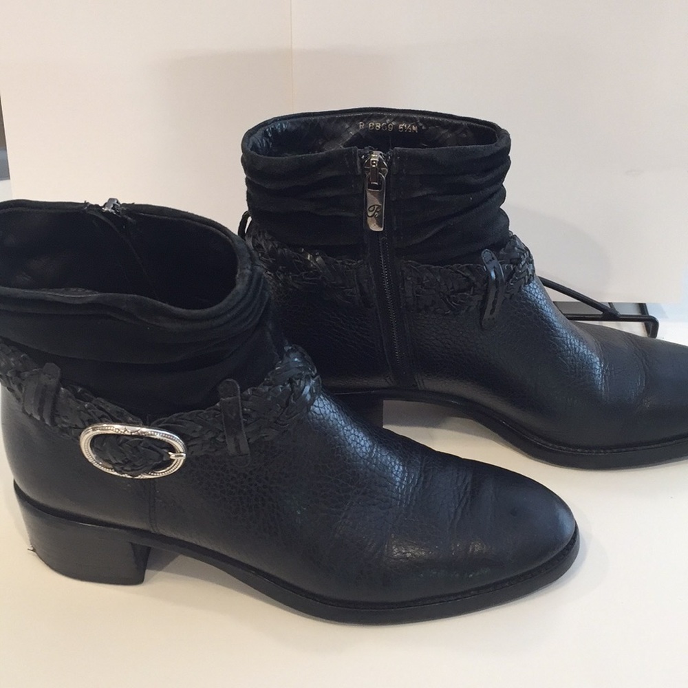 Brighton Leather Booties. Sz 5.5 M fits like 6.5.